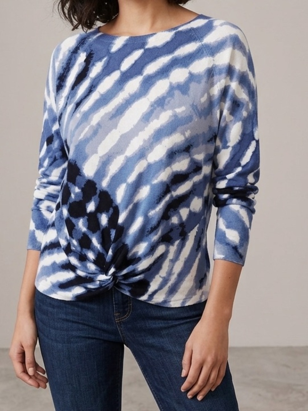 NIC+ZOE Twist Hem Linen Sweater